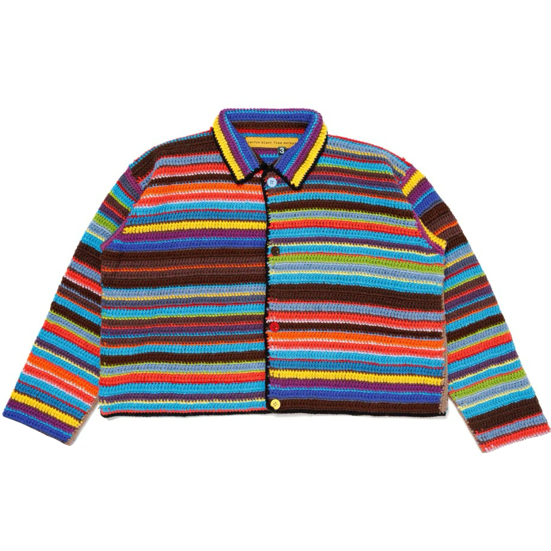 CPFM FW24 Crochet Knit Cardigan in Blue
