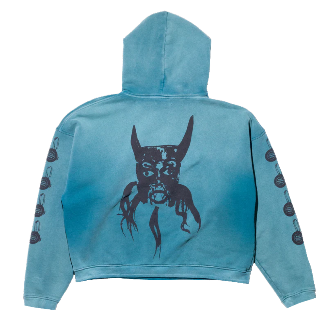 Enfants Riches Déprimés “Do What Thou Wilt” Hoodie in Sun Faded Teal