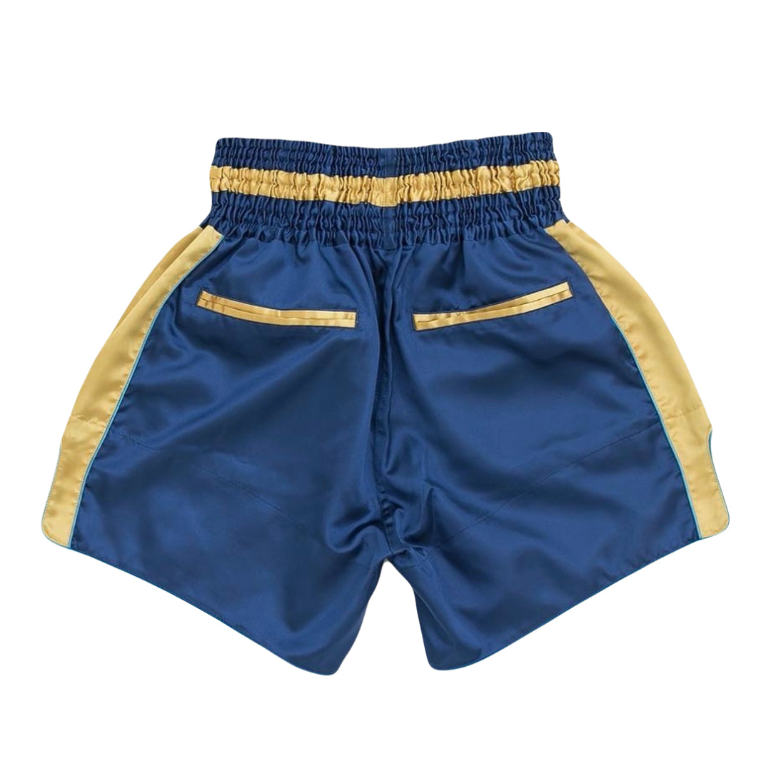Human Made “Dry Alls Muay Thai” Shorts in Blue Chambray