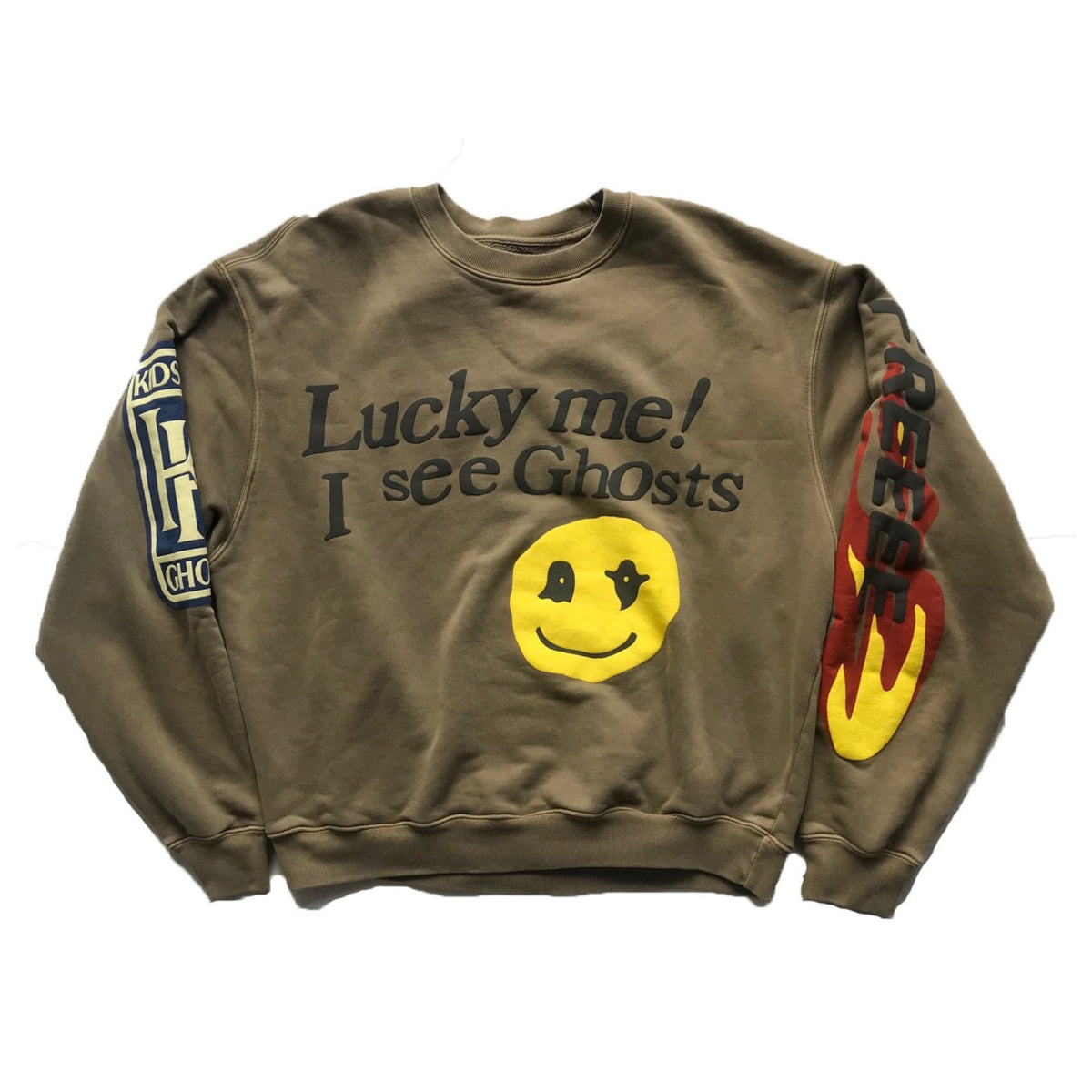 Kids see ghosts lucky me hot sale crewneck sweatshirt