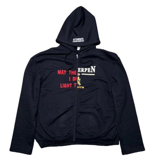 Vetements FW17 Split Bridges/ Antwerpen Zip-Up Hoodie