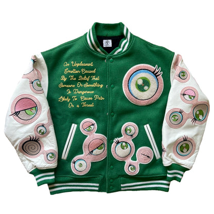 Saint Michael x Takashi Murakami "Me Me Me" Varsity Jacket