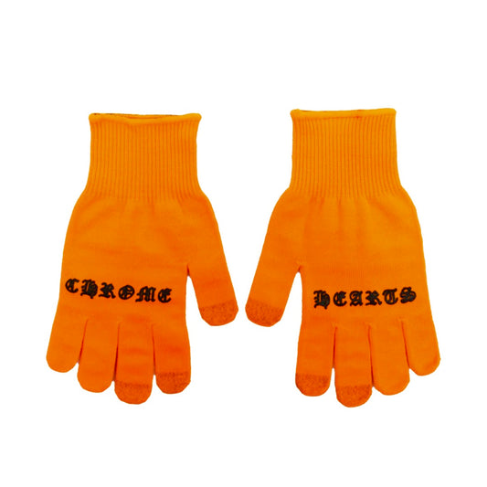 Chrome Hearts Work Gloves in Orange