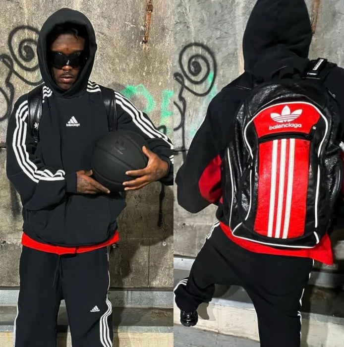 Balenciaga x Adidas 2023 Trefoil Leather Backpack