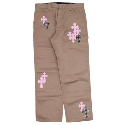 Chrome Hearts Cross Patch Double Knee Carpenter Pants