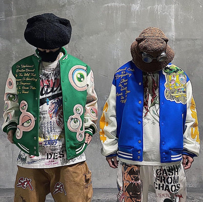 Saint Michael x Takashi Murakami "Me Me Me" Varsity Jacket