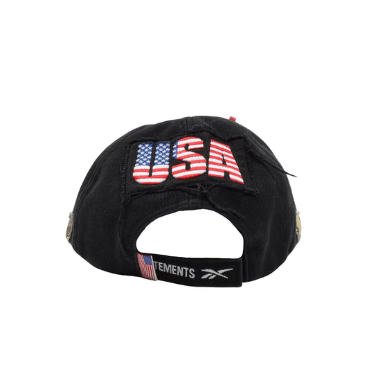 Vetements SS21 “America” Flag Cut Out Double Brim Hat