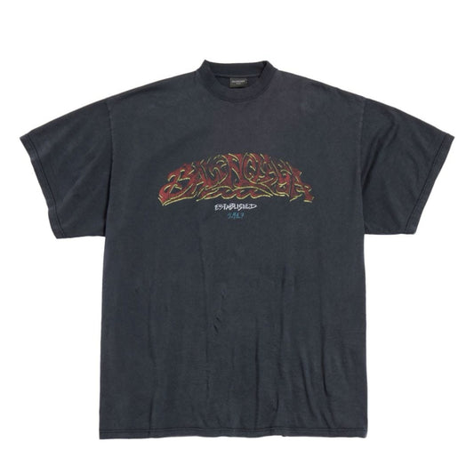 Balenciaga SS24 Offshore Tee in Faded Black