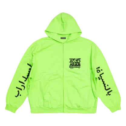 Balenciaga Limited Edition Acid Arab Zip-Up Hoodie