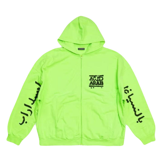 Balenciaga Limited Edition Acid Arab Zip-Up Hoodie