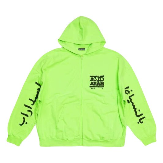 Balenciaga Limited Edition Acid Arab Zip-Up Hoodie