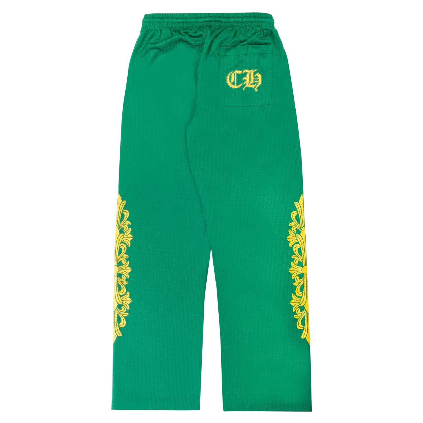 Chrome Hearts Jersey Pants in Green/ Yellow