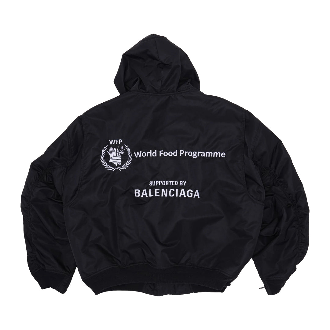 Balenciaga FW23 World Food Programme Hooded Bomber