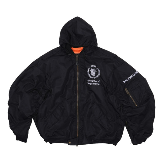 Balenciaga FW23 World Food Programme Hooded Bomber
