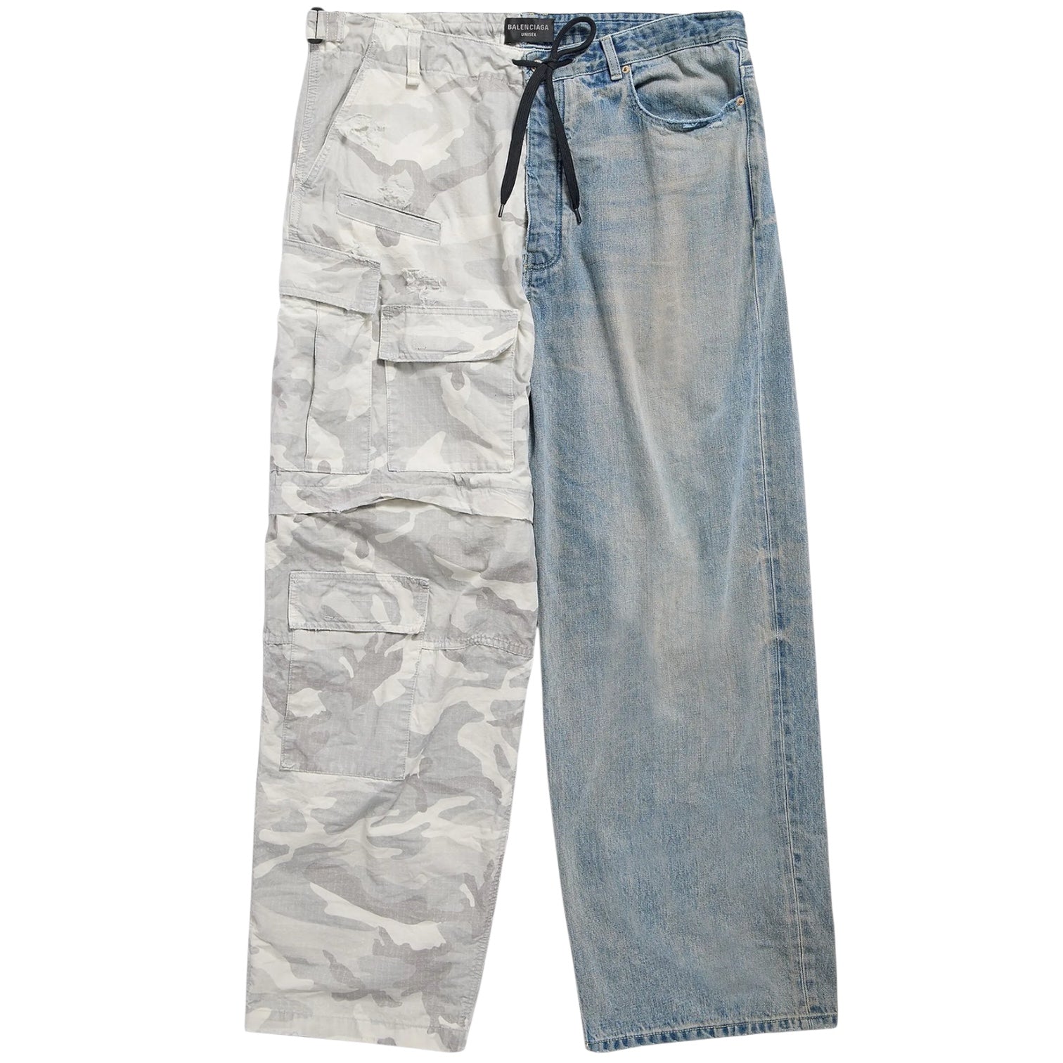 Balenciaga SS23 Grayscale Camo Hybrid Baggy Pants