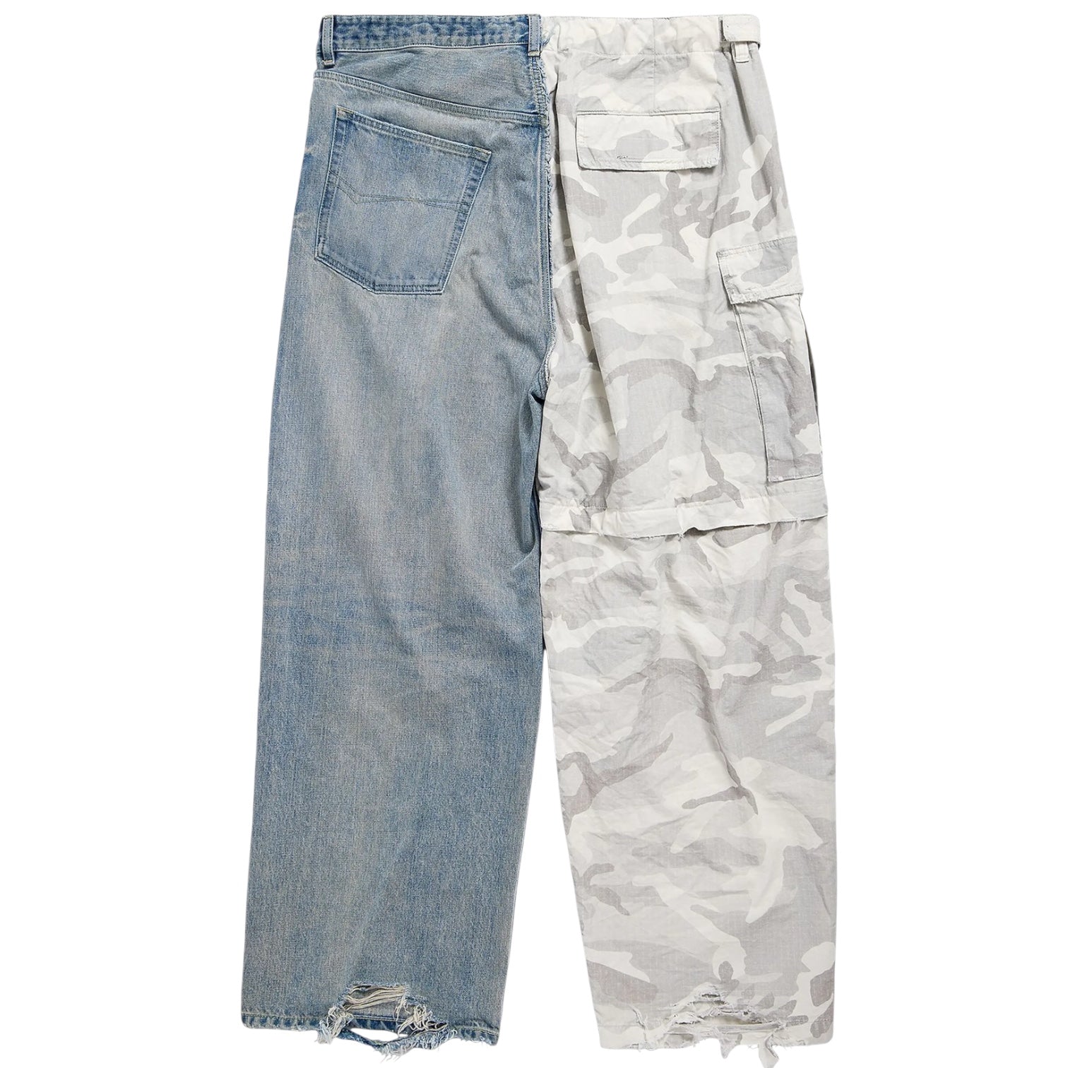 Balenciaga SS23 Grayscale Camo Hybrid Baggy Pants