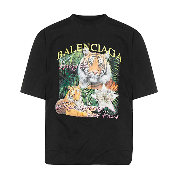 SS21 Balenciaga “Year of the Tiger” Tee in Black