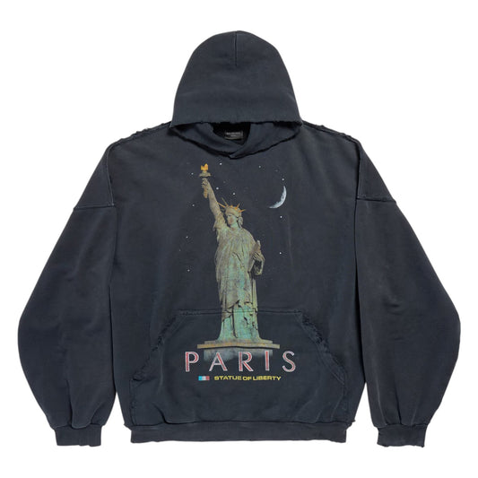 Balenciaga SS24 “Paris” Distressed Hoodie
