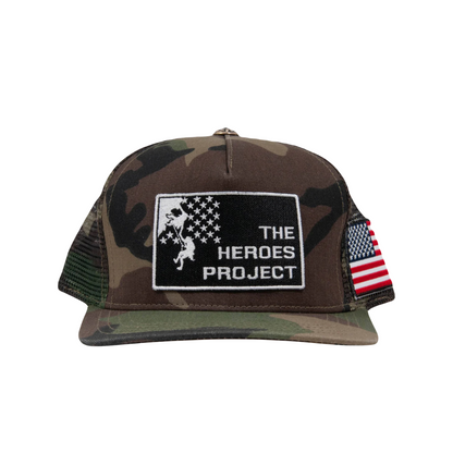 Chrome Hearts “The Heroes Project” Trucker Hat in Camo