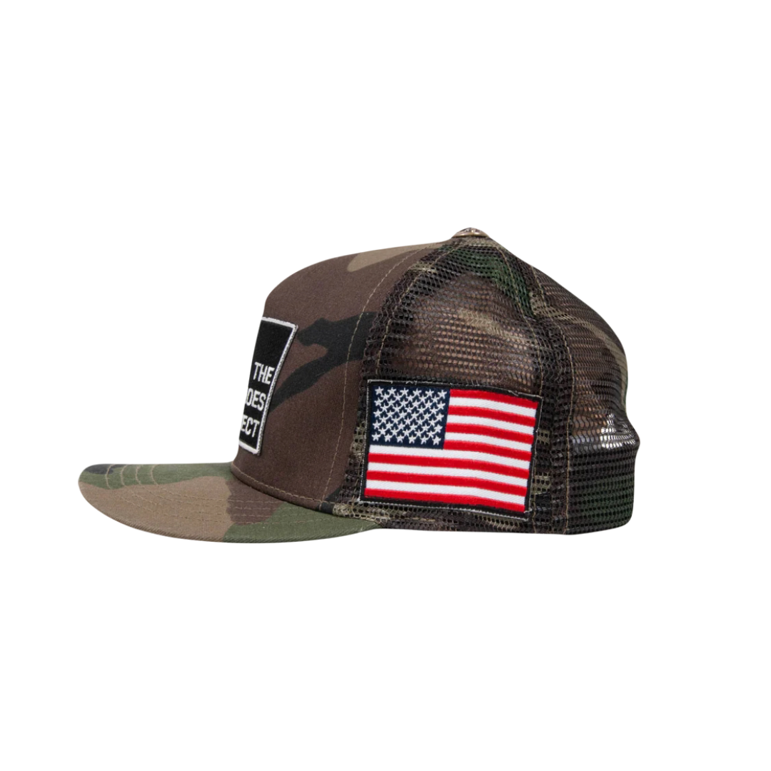 Chrome Hearts “The Heroes Project” Trucker Hat in Camo