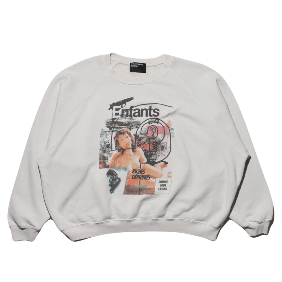 Enfants Riches Déprimés “Thrilling” Raglan Sweater in Ivory