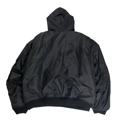 Sample Runway Balenciaga Nylon Hooded Bomber Jacket