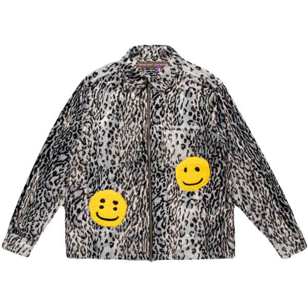 CPFM x Human Made Grey Leopard Zip Up Jacket
