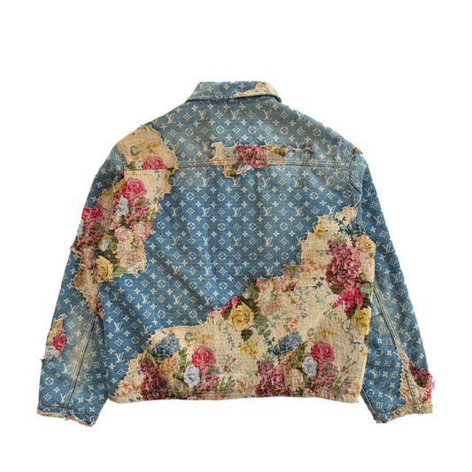 Louis Vuitton Distressed Floral Workwear Jacket