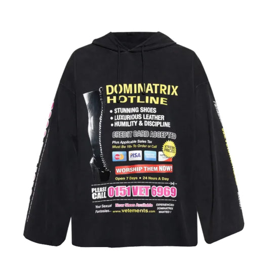 Vetements “Dominatrix Hotline” Hoodie