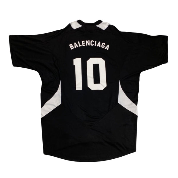 Balenciaga Oversized Soccer Jersey Top in Red