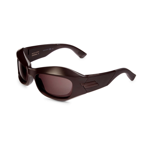 Bottega Veneta “Cyclone 11” Sunglasses in Brown