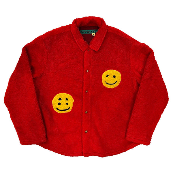 CPFM Double Smiley Work Jacket in Red