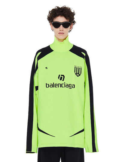 Balenciaga 2020 Soccer Highneck Jersey in Neon