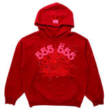 SP5DER Worldwide Angel Number 555 Hoodie in Red