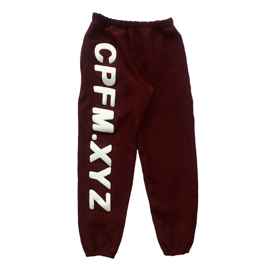 CPFM.XYZ Maroon Sweatpants (Glow in the Dark)