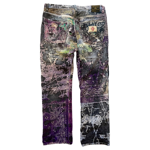 1/1 Proleta re art No.32 Boro x Sashiko Bandana Jeans “Psychedelic