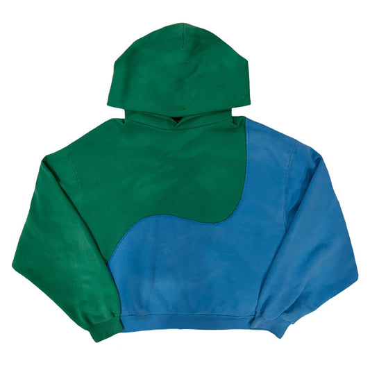 ERL Wave Knit Hoodie Blue/Green