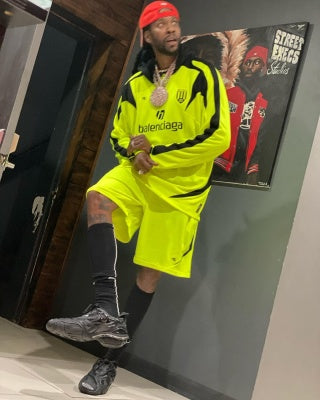 Balenciaga 2020 Soccer Highneck Jersey in Neon