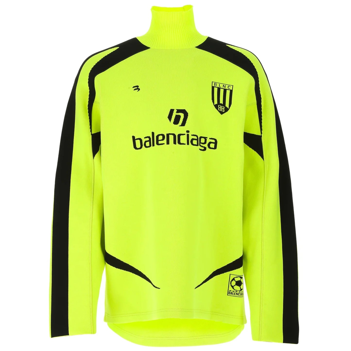 Balenciaga 2020 Soccer Highneck Jersey in Neon