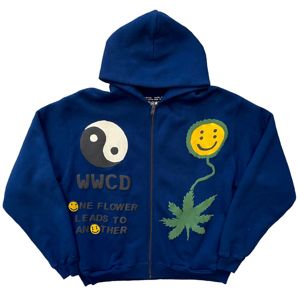 CPFM “Earth First” Zip Up Hoodie in Blue